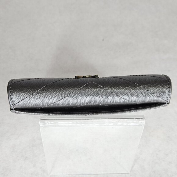 YSL Yves Saint Laurent Cassandra Asphalt Small Wallet Coin Pouch Card Holder - Picture 4 of 13